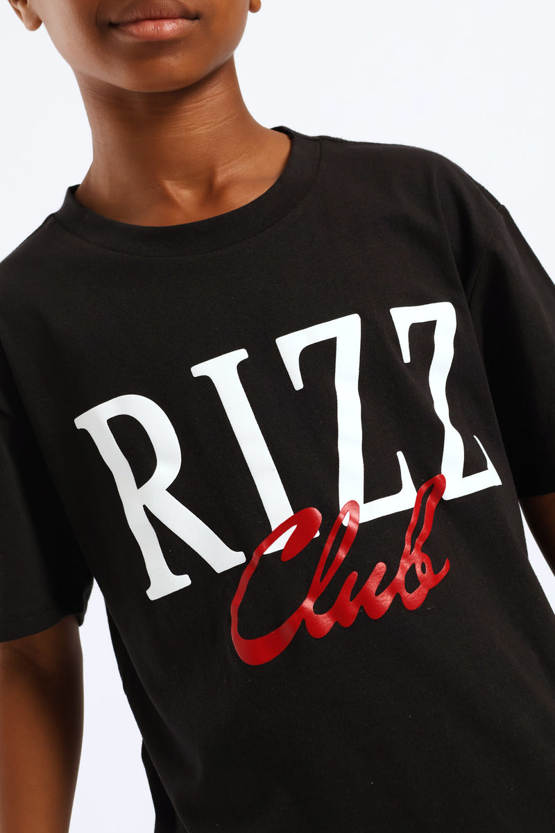 Boys Rizz Club T-Shirt - Black