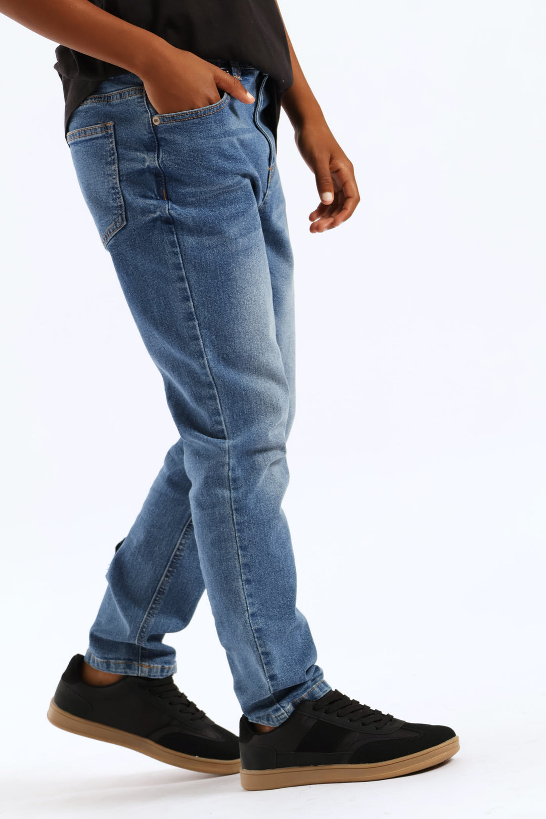 Boys Saddle Jean - Mid Blue