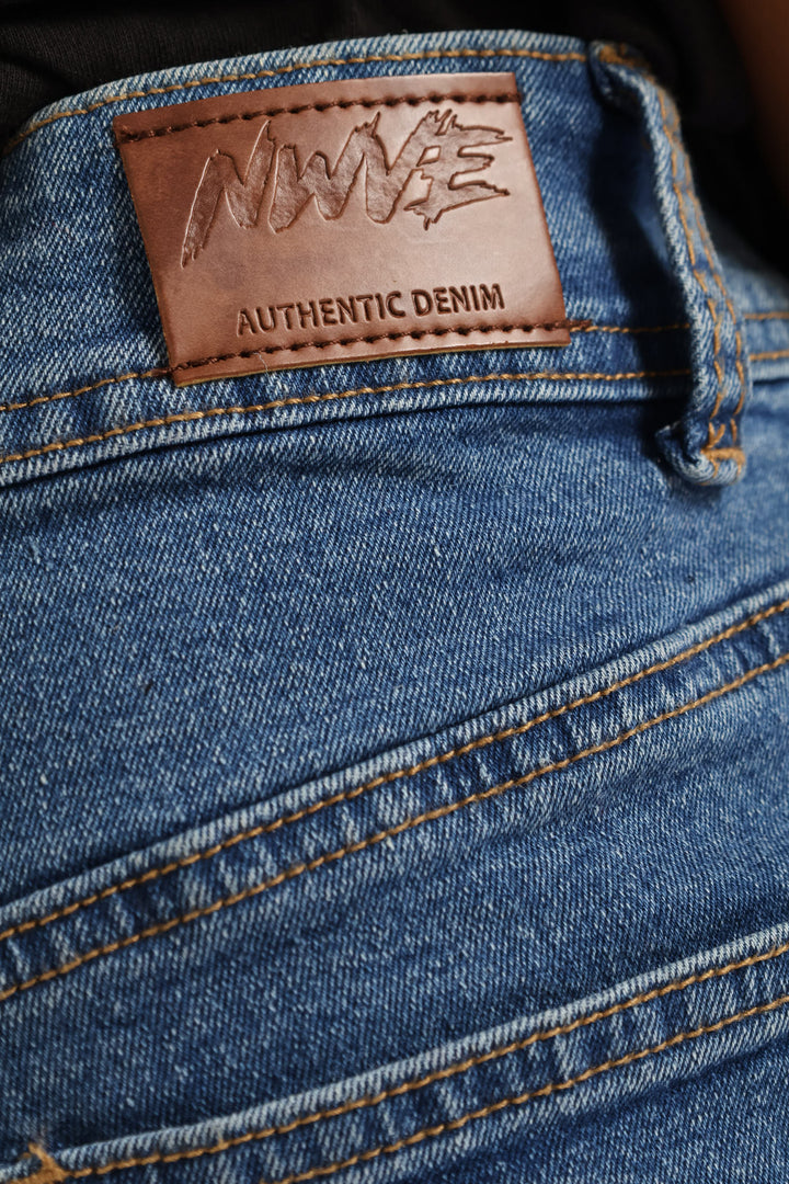 Boys Saddle Jean - Mid Blue