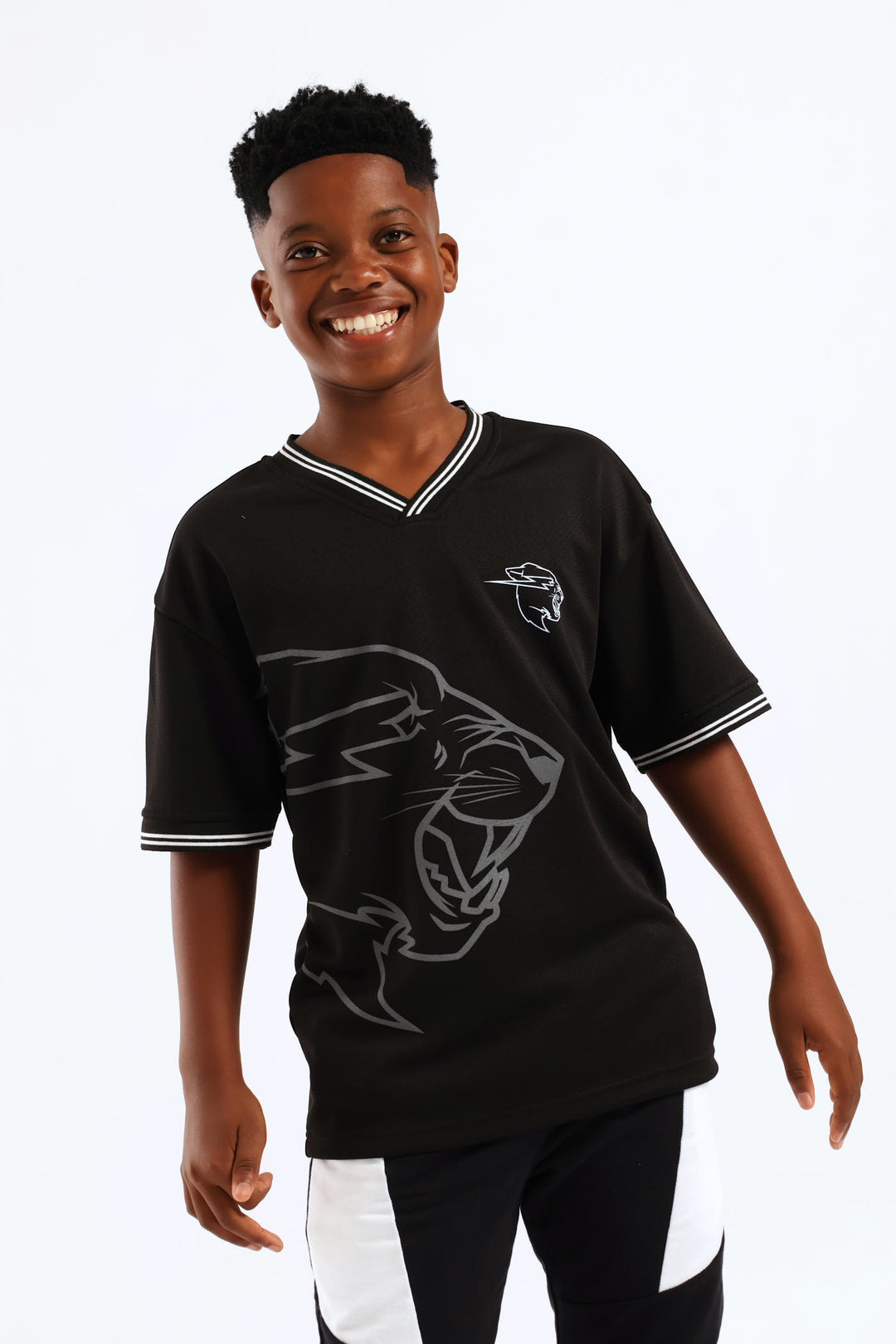Boys Mesh Sports T-Shirt - Black