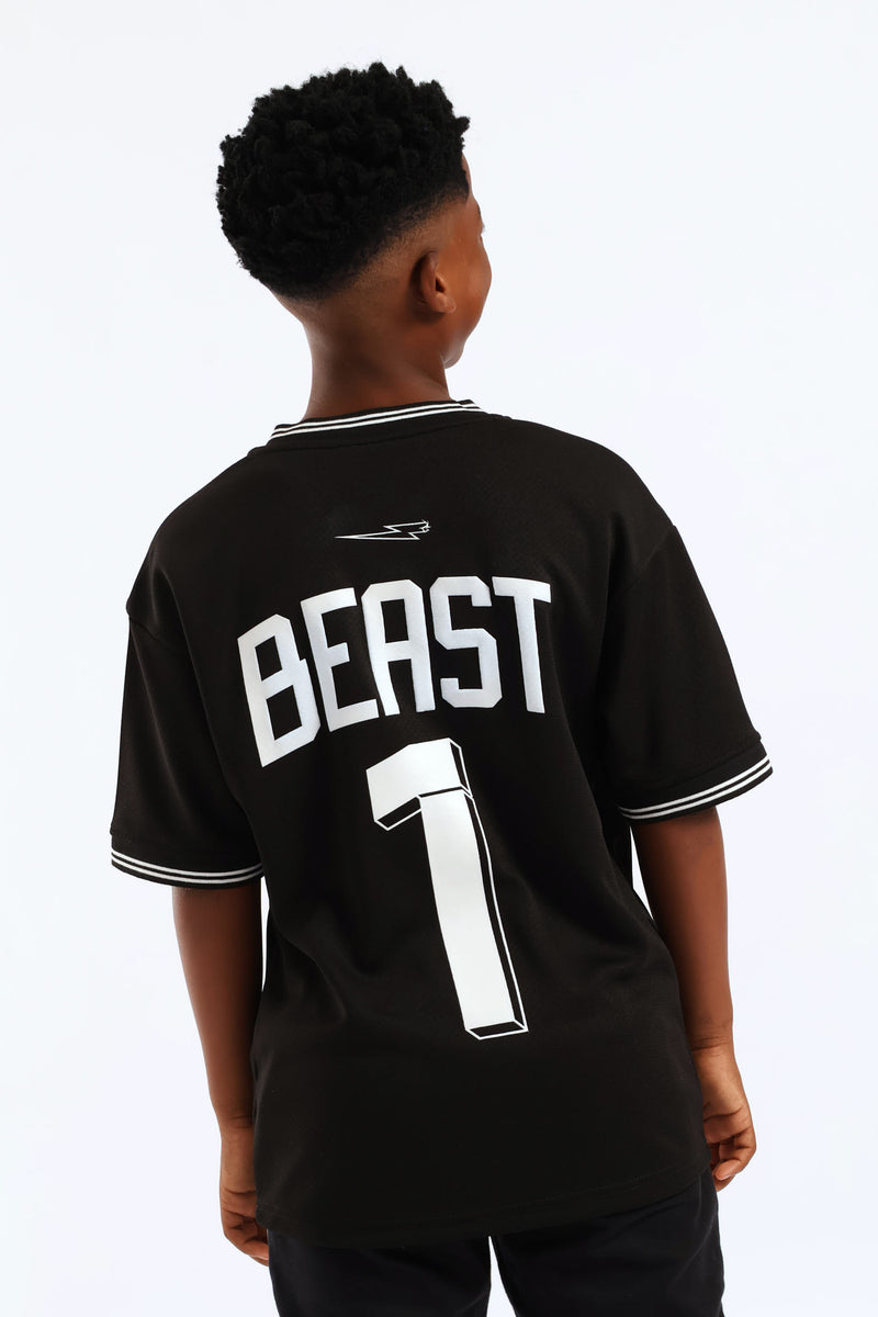 Boys Mesh Sports T-Shirt - Black