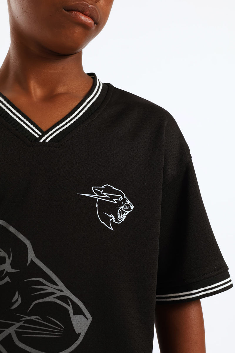 Boys Mesh Sports T-Shirt - Black