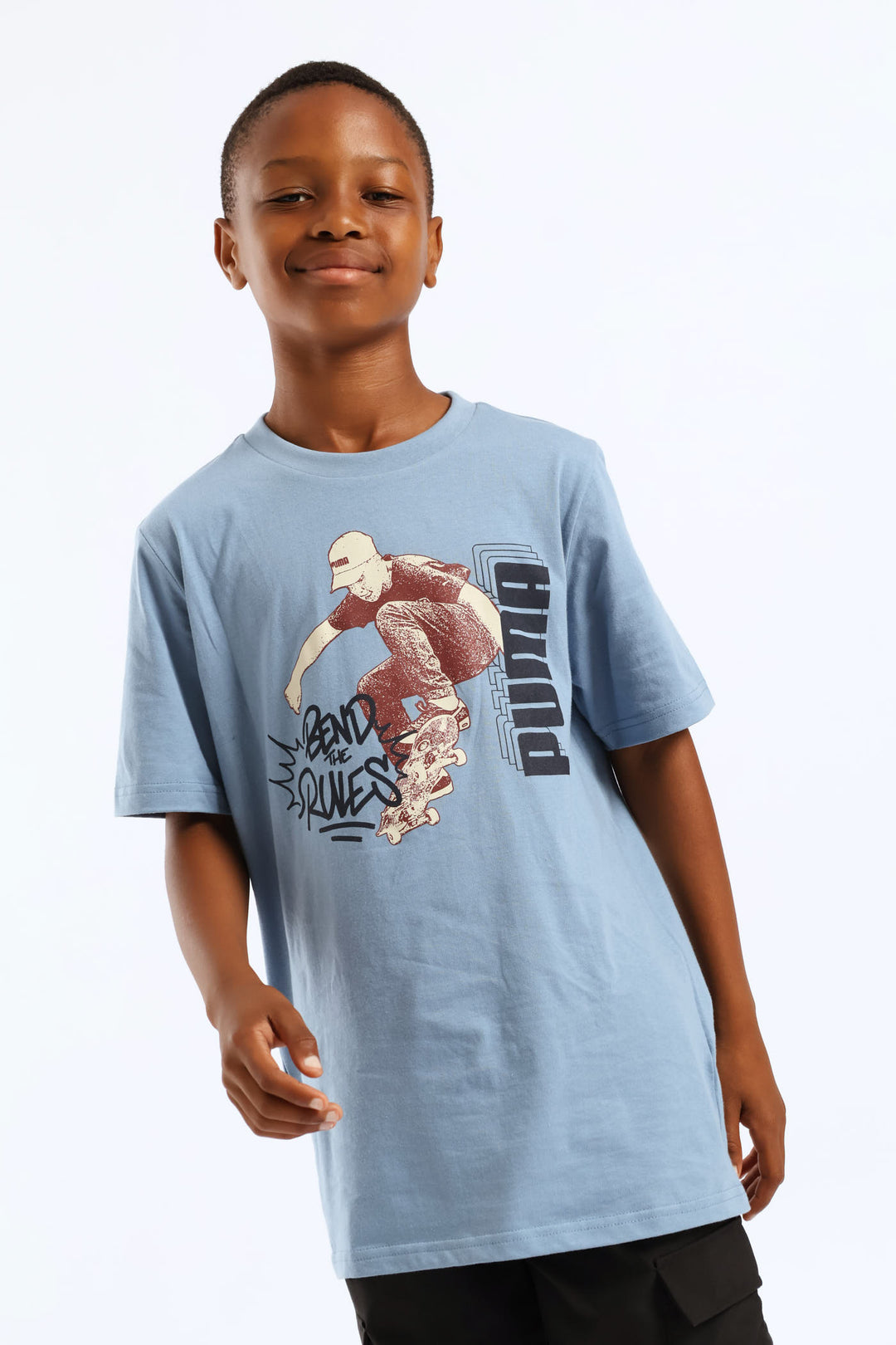 Boys Cool Biker Tee - Blue