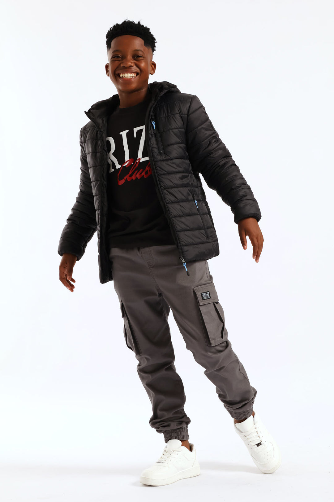 Boys Cargo Jogger - Charcoal