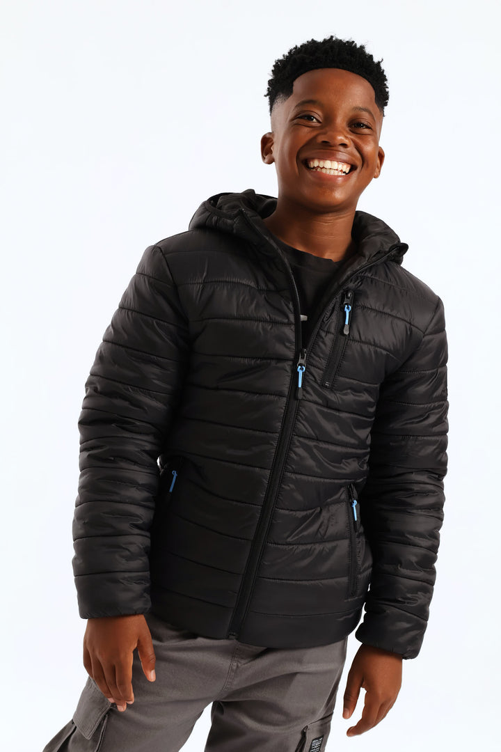 Boys Puffer Jacket - Black