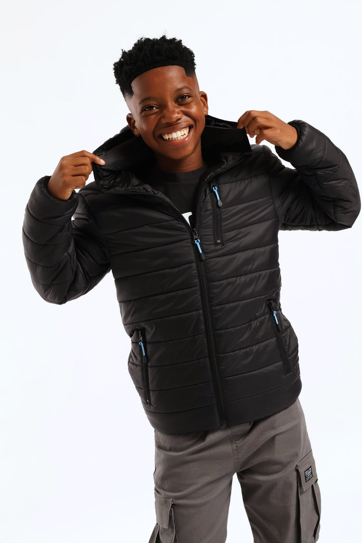 Boys Puffer Jacket - Black