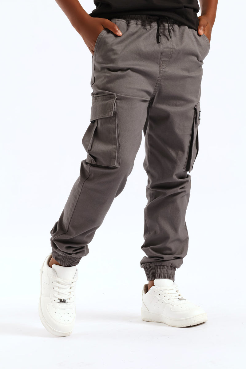 Boys Cargo Jogger - Charcoal