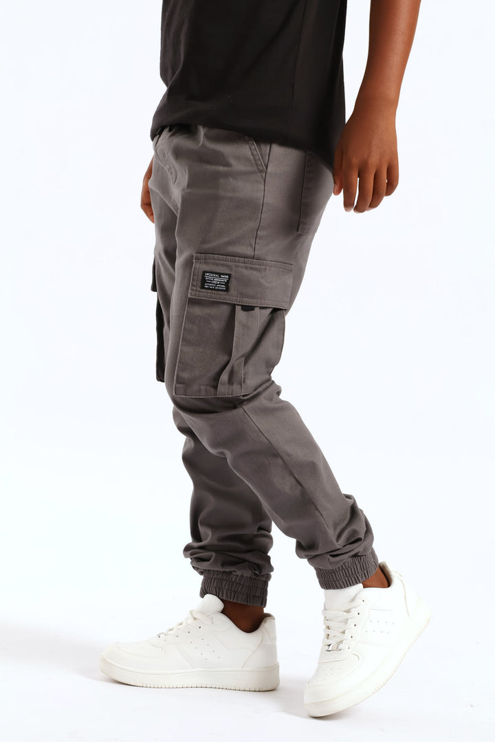 Boys Cargo Jogger - Charcoal