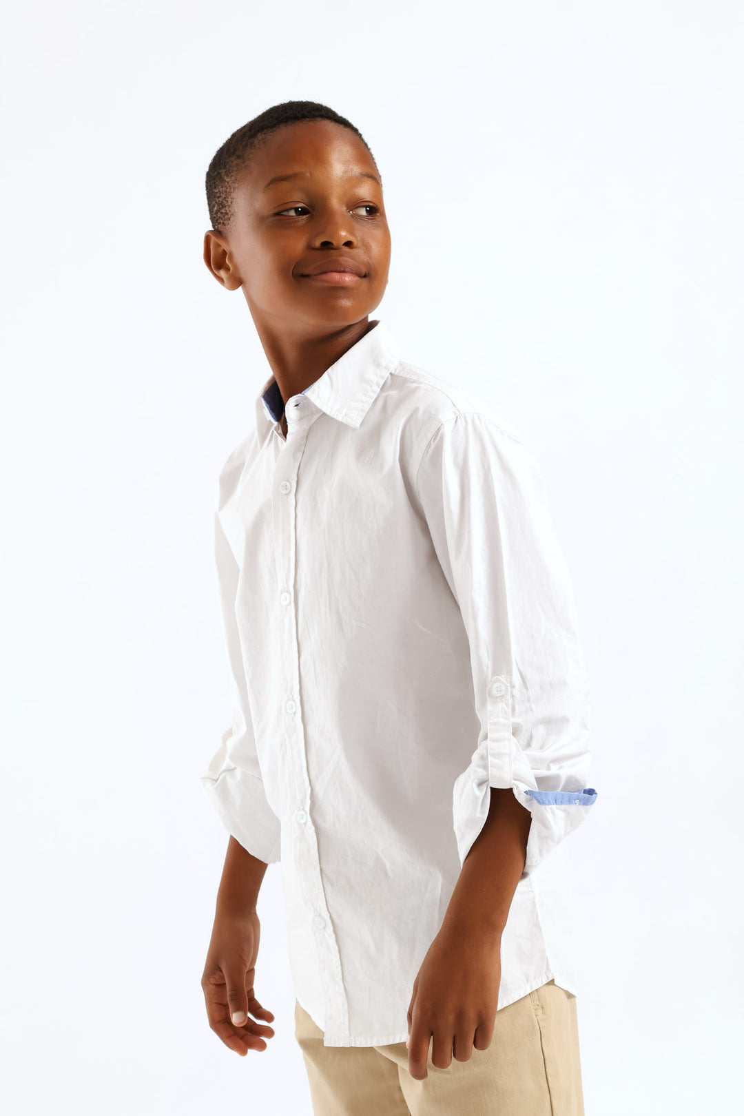 Boys Cotton Formal Shirt - White