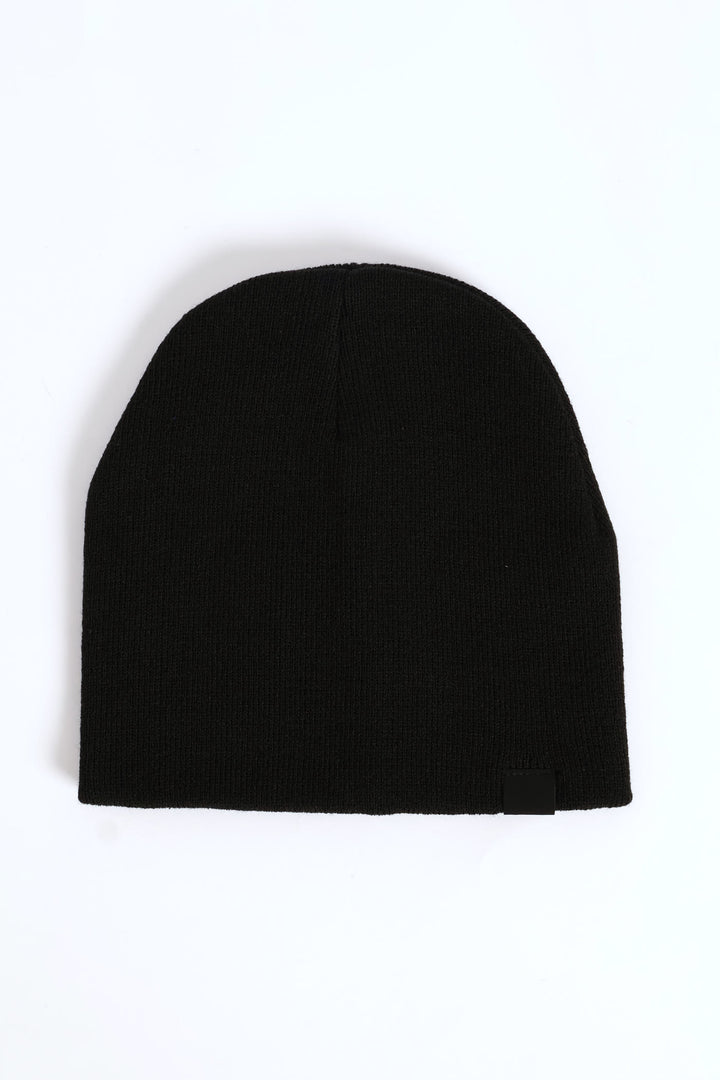 Micro Knit Beanie - Black