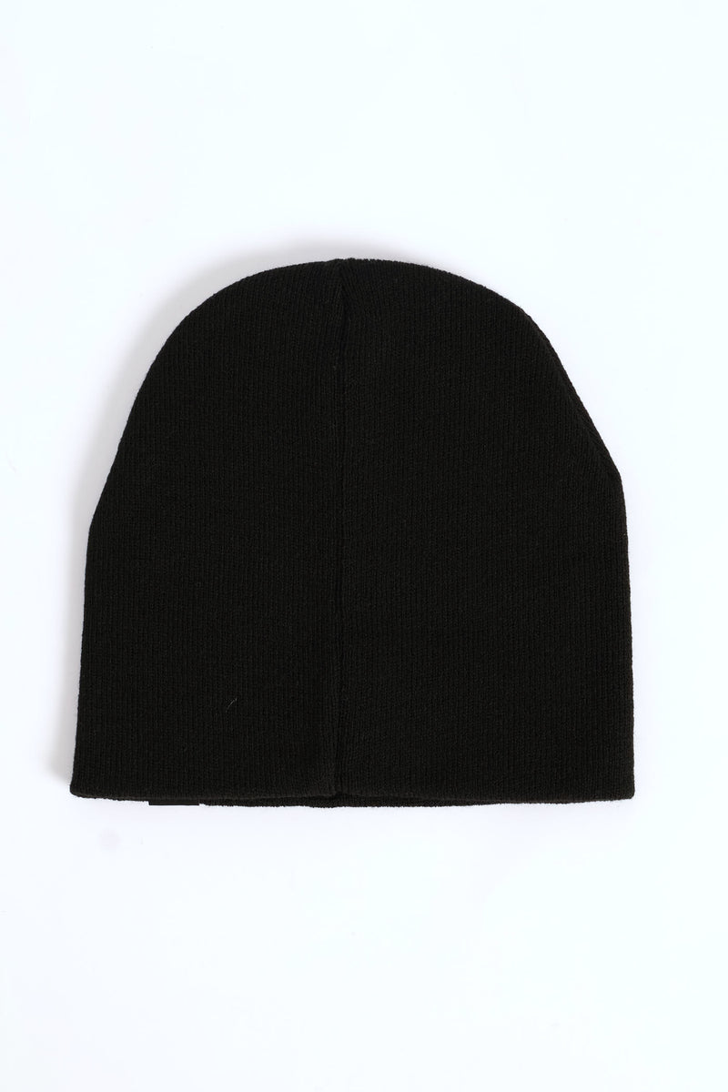Micro Knit Beanie - Black