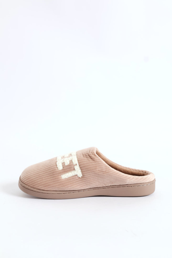 Corduroy Sweet Dreams Slipper - Beige