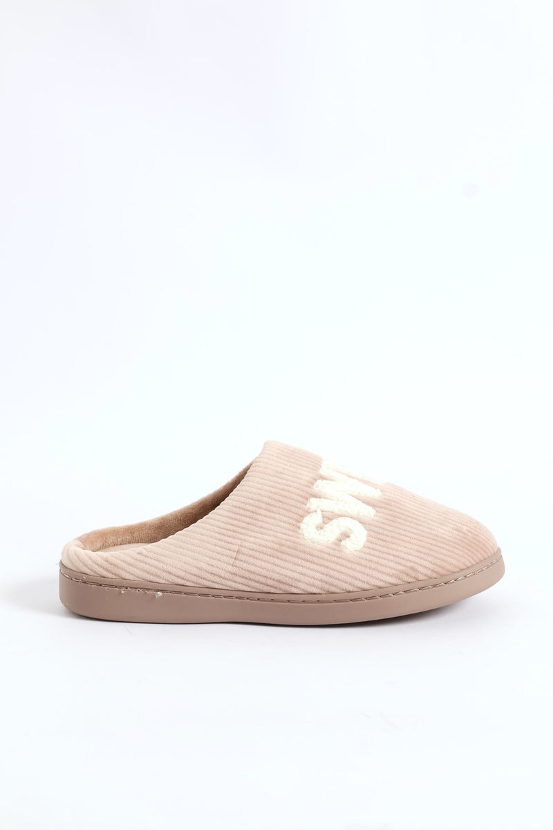 Corduroy Sweet Dreams Slipper - Beige