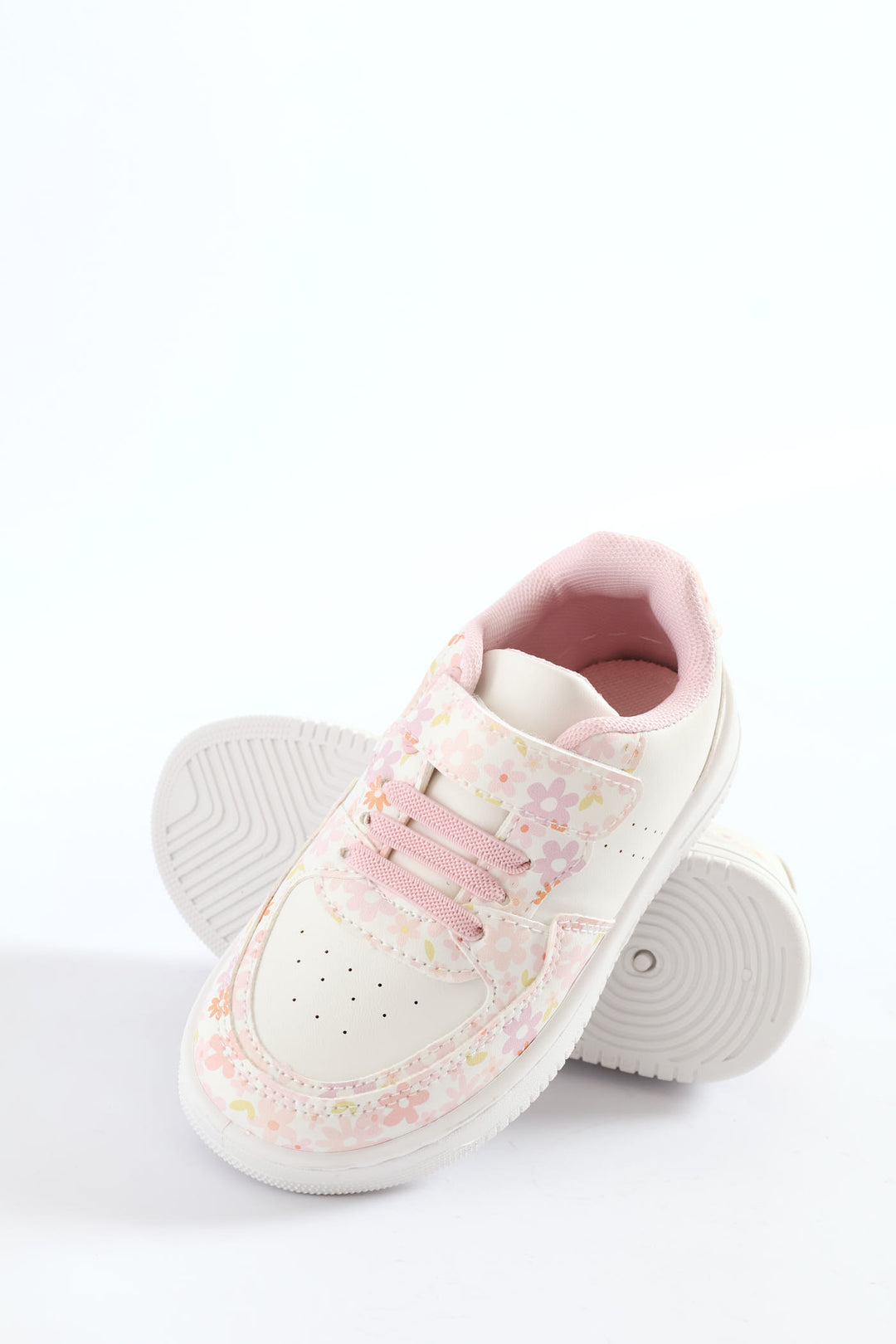 Pre-Girls Floral Court Sneaker - Pink