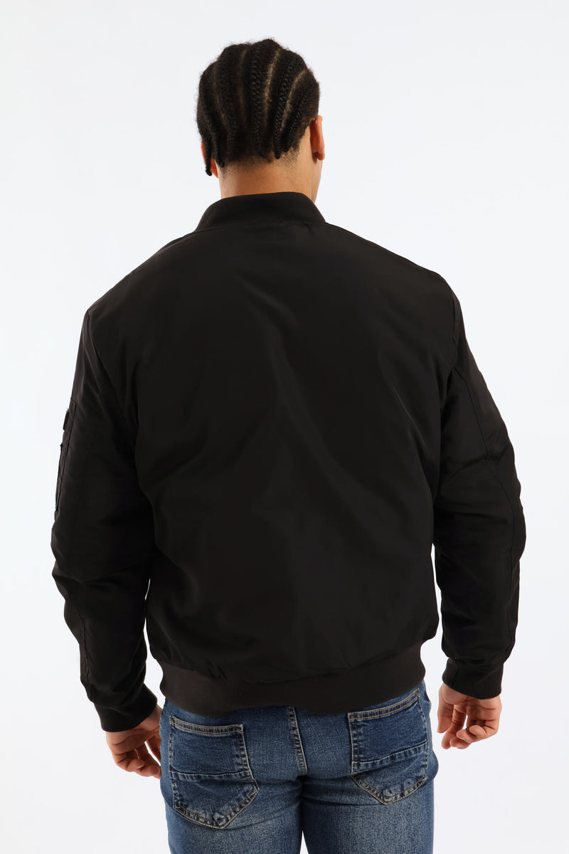 Basic Bomber Jacket - Black