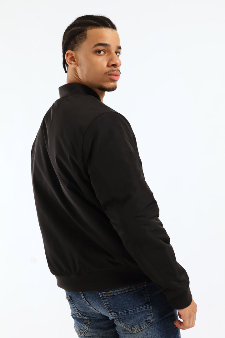 Basic Bomber Jacket - Black