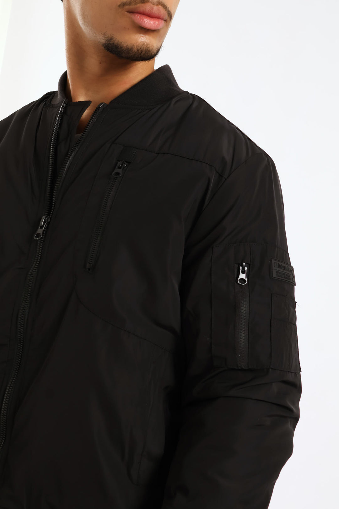 Basic Bomber Jacket - Black