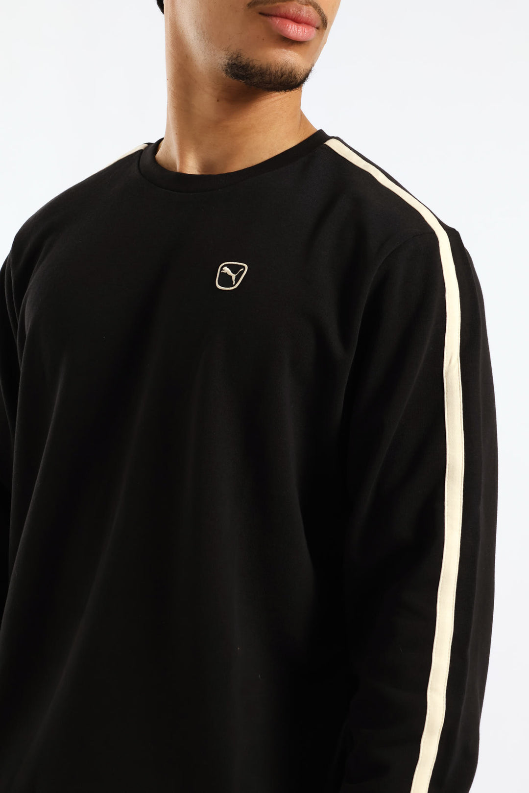 Essential Elevated Crew Tracktop - Black
