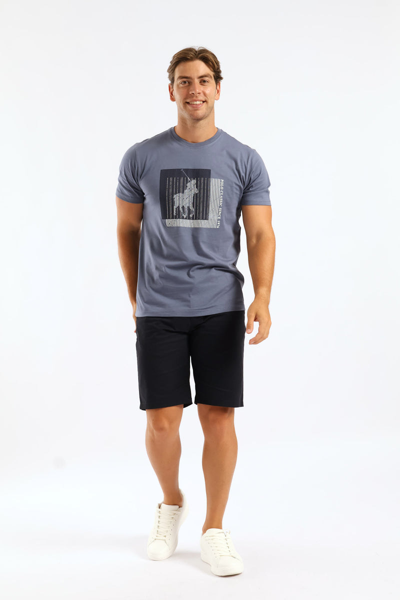 Issa Block Print Tee - Blue