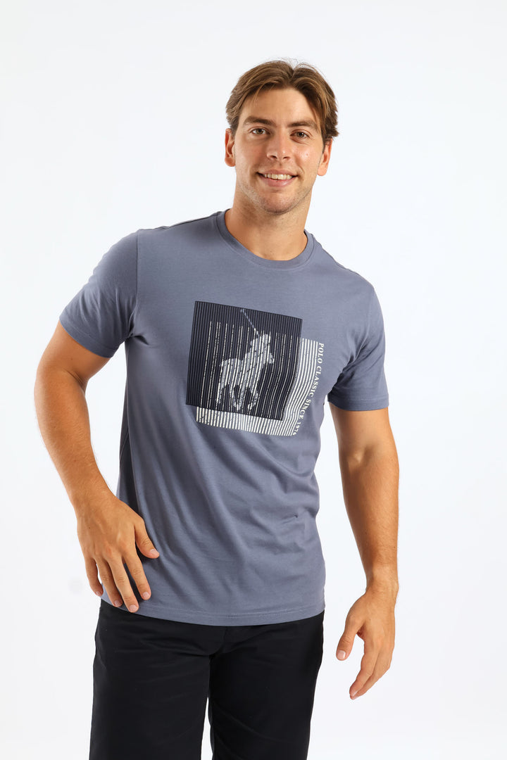 Issa Block Print Tee - Blue