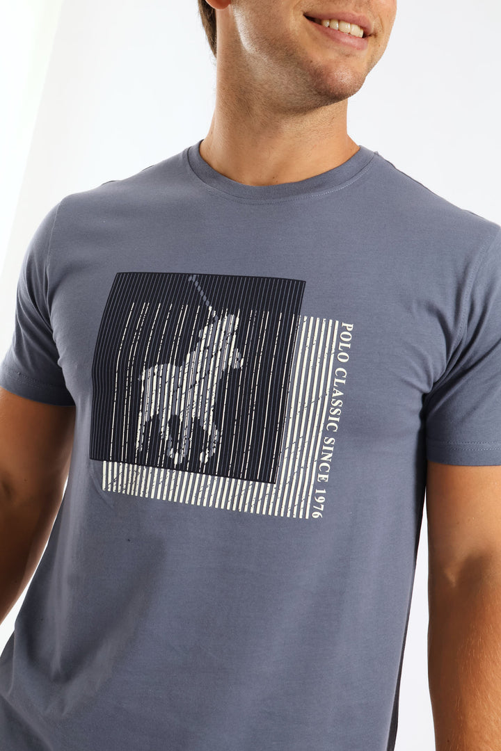 Issa Block Print Tee - Blue