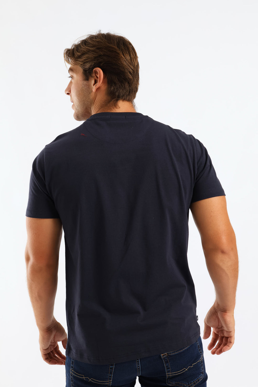 Asher Stripe Tee - Navy