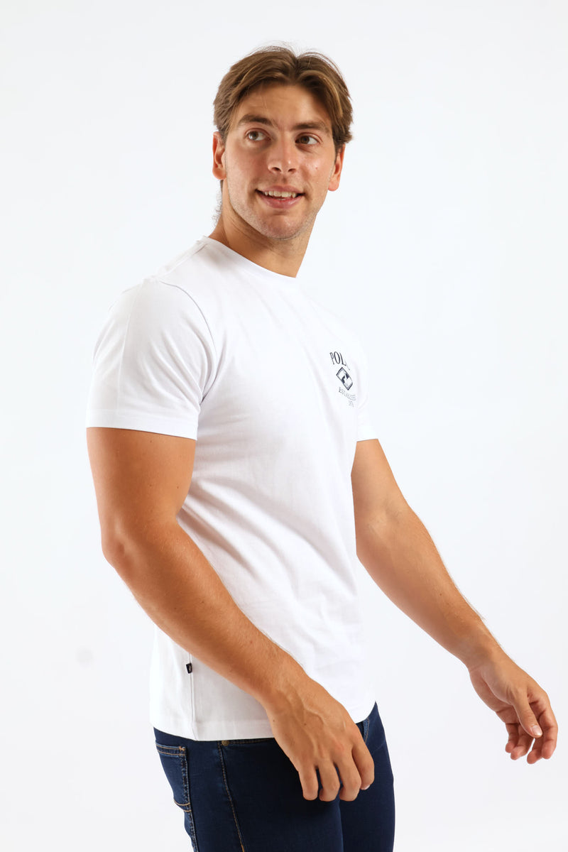 Chest Print Logo Tee - White