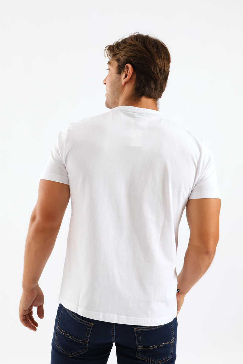 Chest Print Logo Tee - White