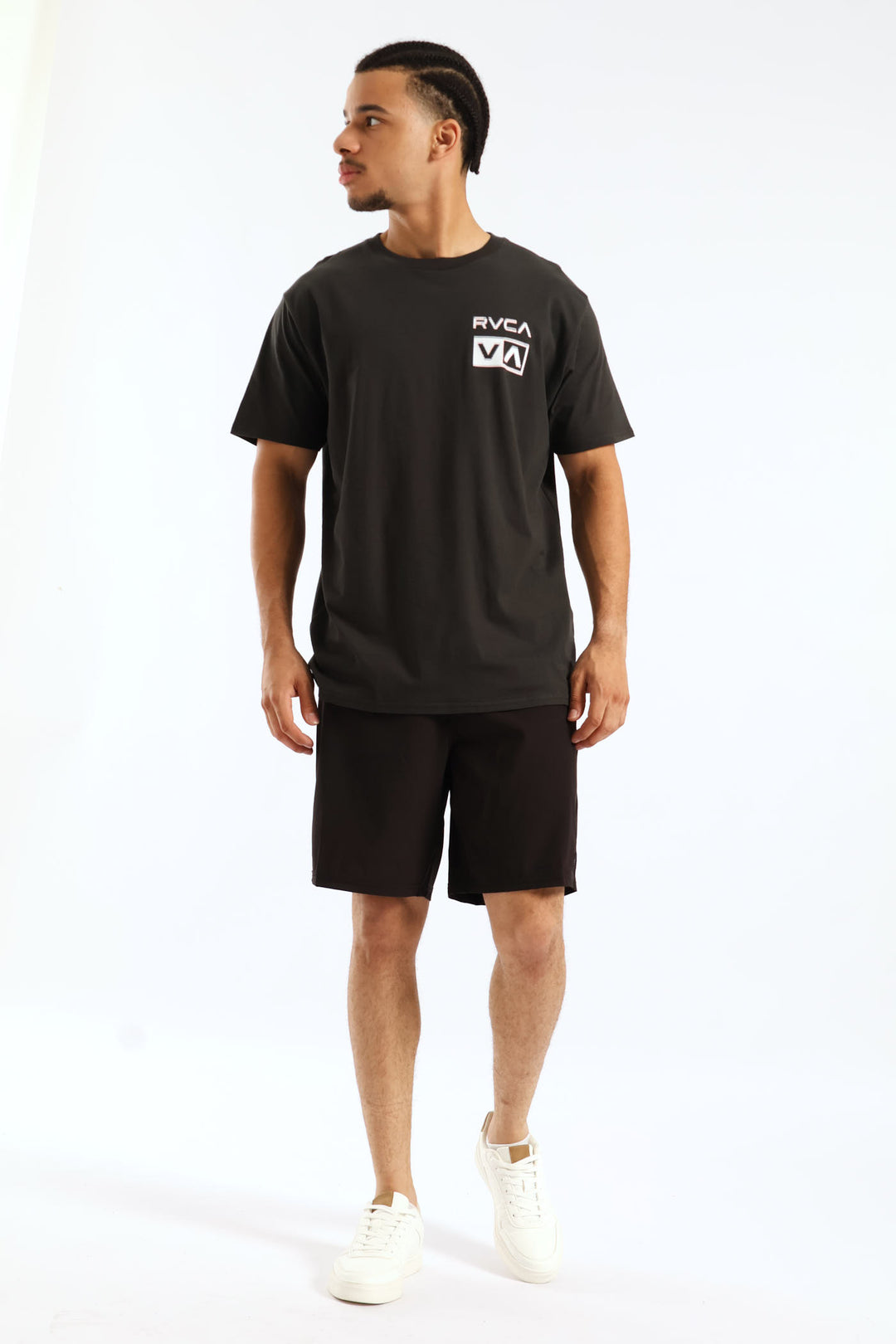 Glitch Red Stitch Tee - Black