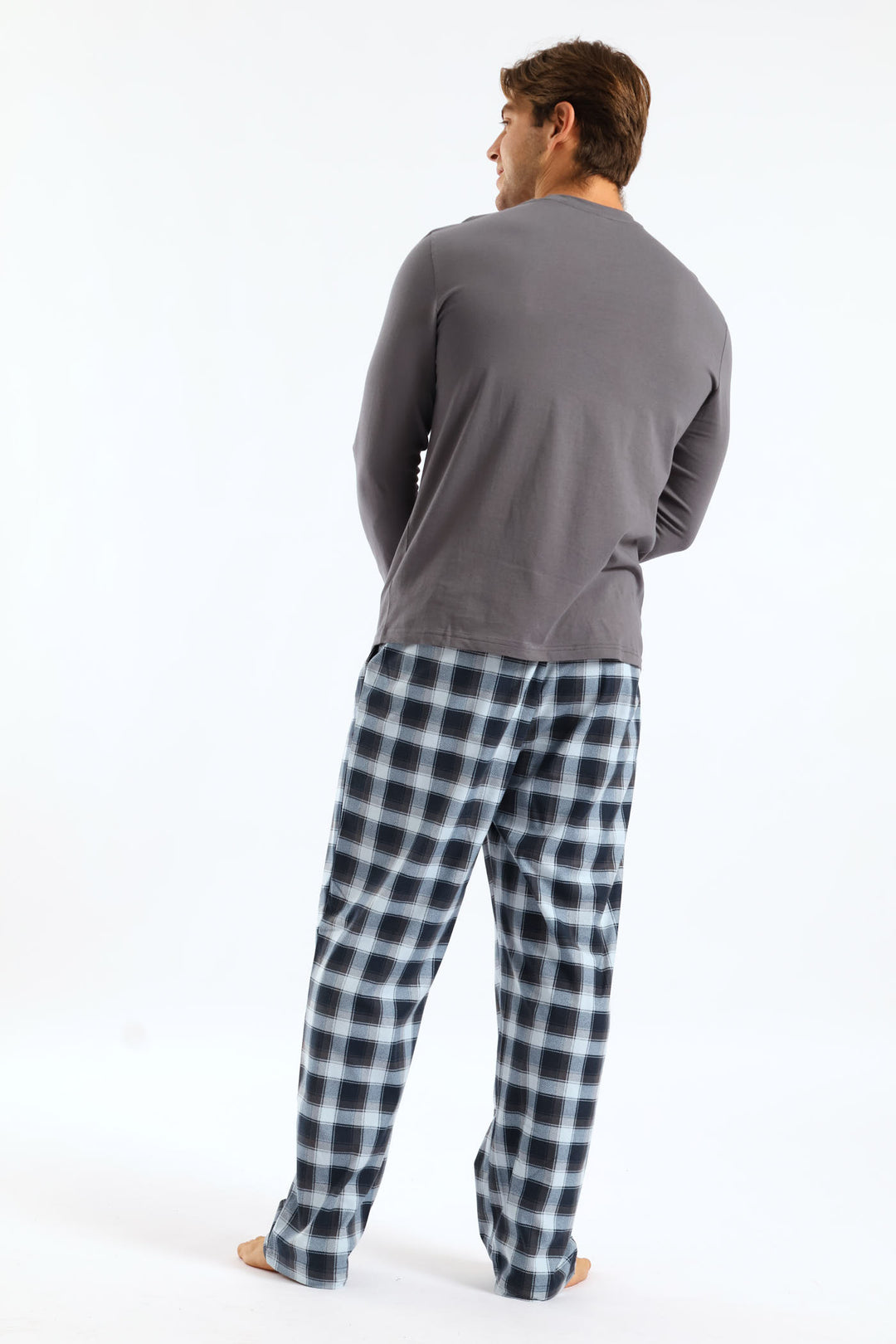 Imperfectly Perfect Chest Print Long Sleeve Tee - Indigo