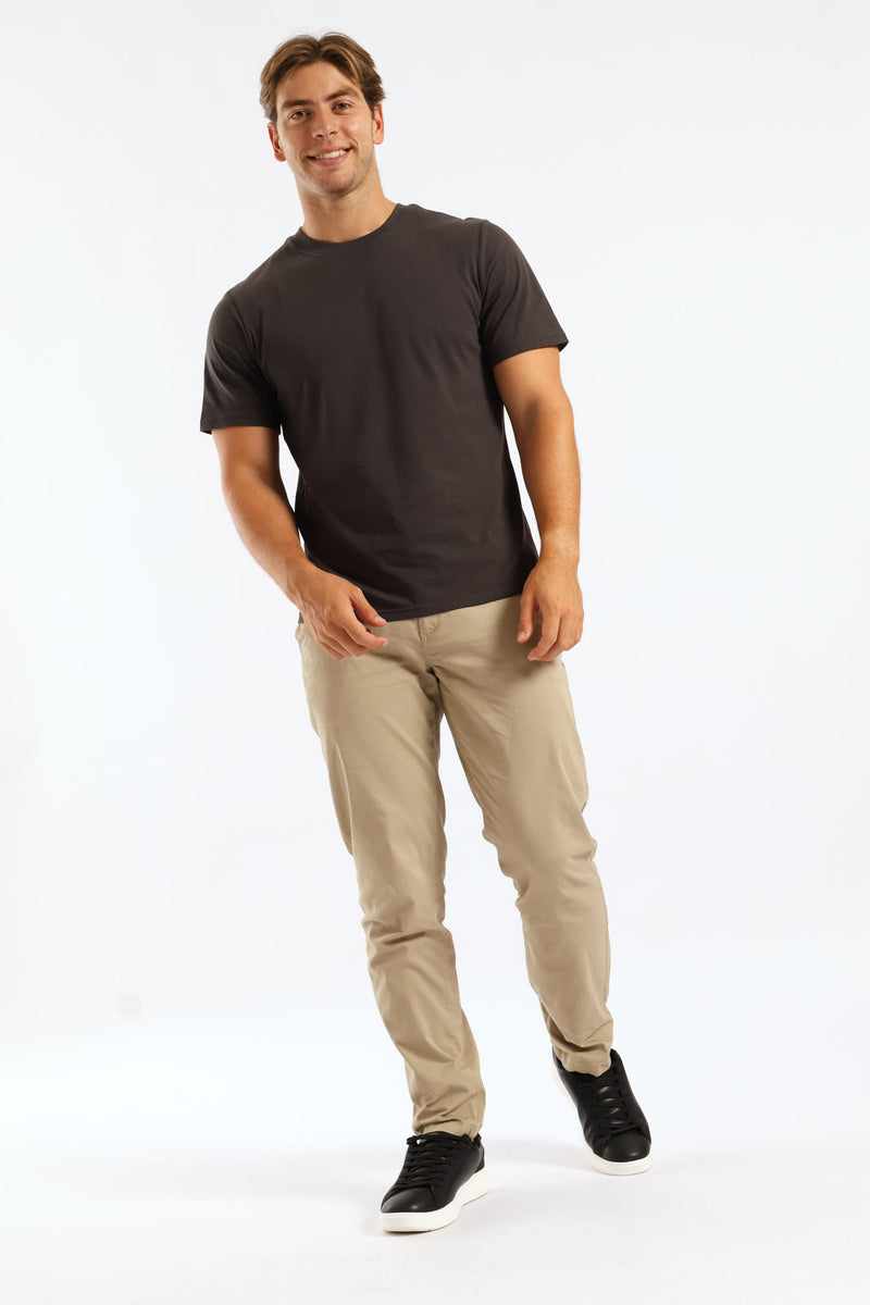 Plain Crew Tee - Charcoal