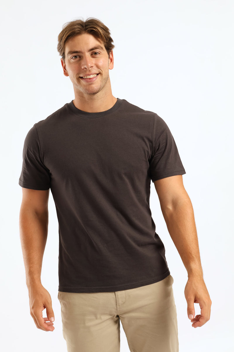 Plain Crew Tee - Charcoal
