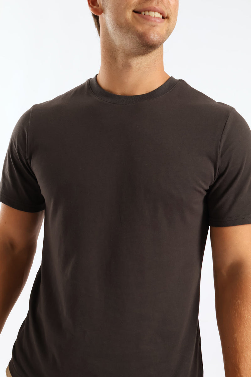 Plain Crew Tee - Charcoal