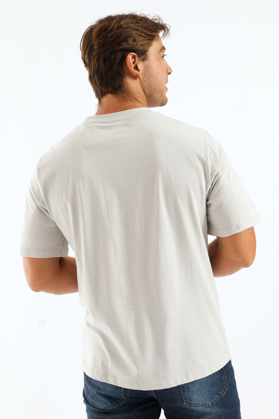 Plain Crew Tee - Cement