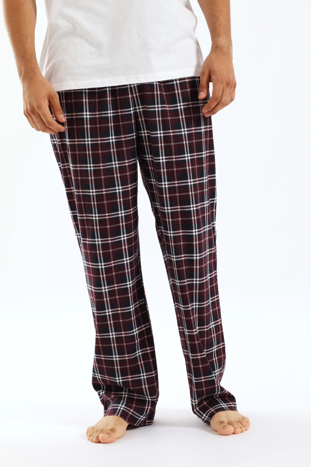 Check Butter Fleece Pant - Red