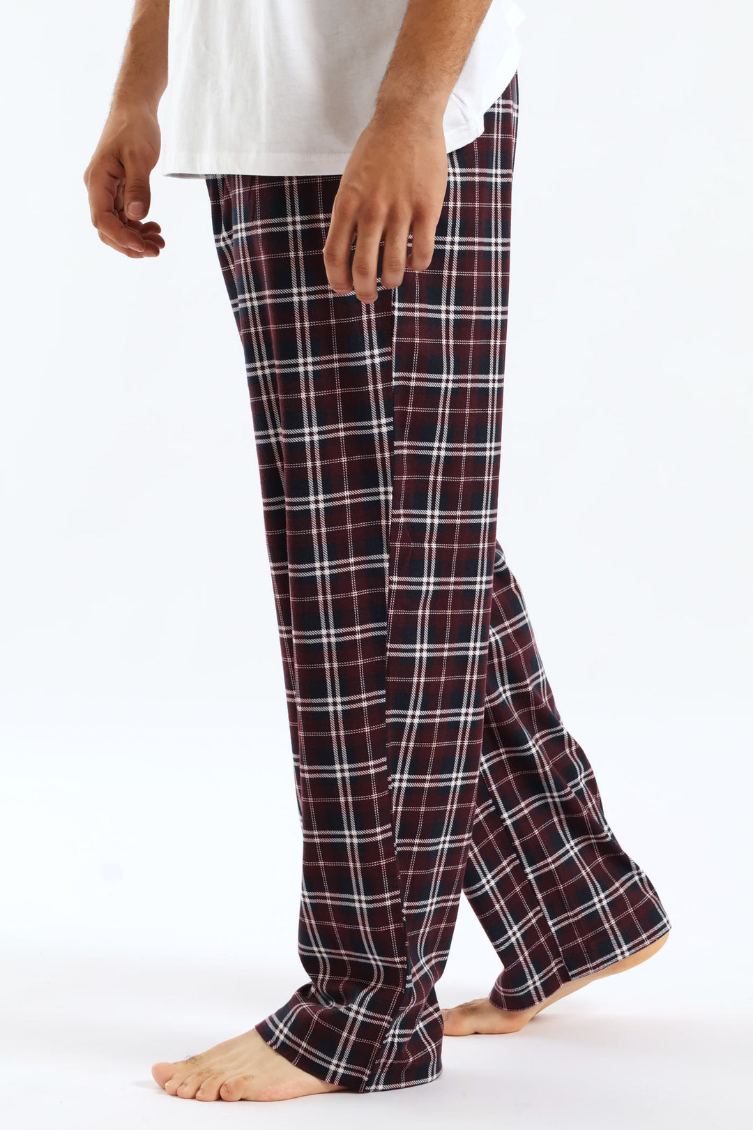 Check Butter Fleece Pant - Red