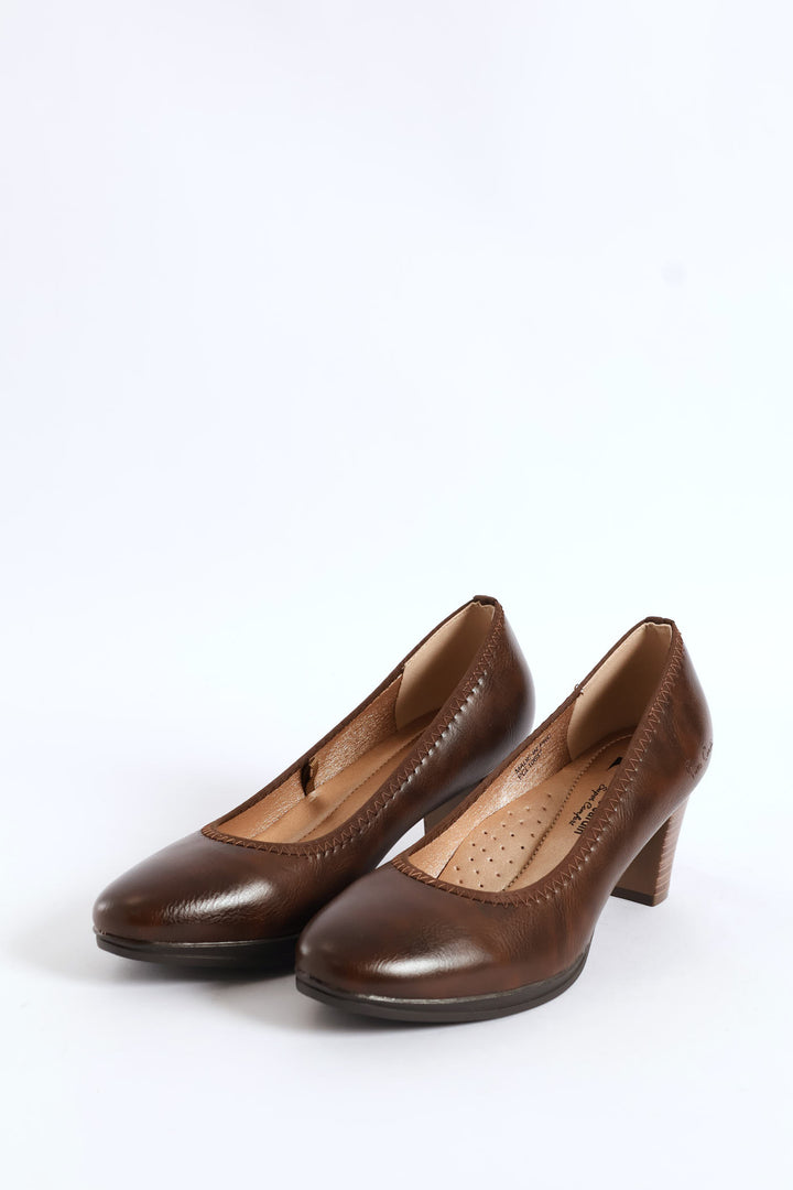 Modern Court Heel - Chocolate