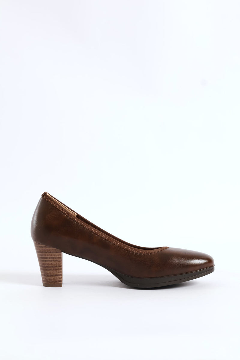 Modern Court Heel - Chocolate