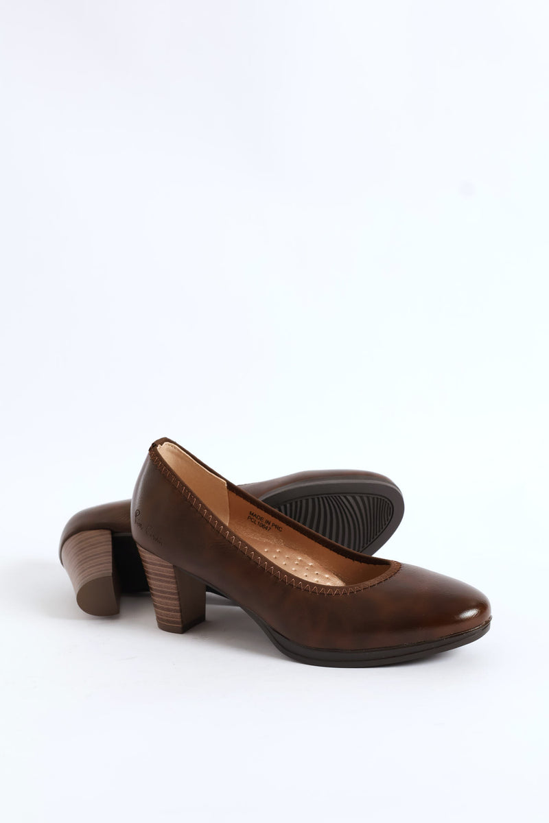 Modern Court Heel - Chocolate