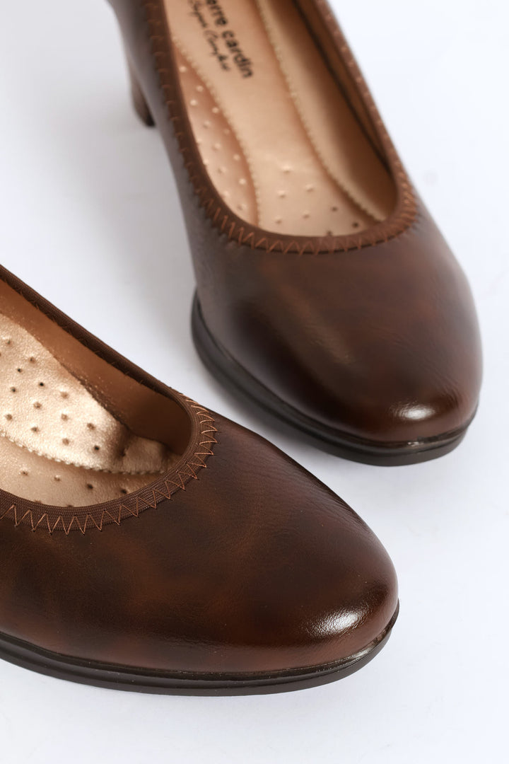 Modern Court Heel - Chocolate