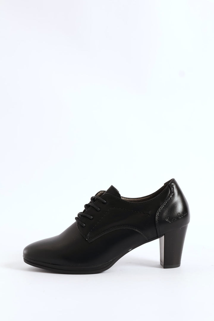 Lace Up Heel - Black