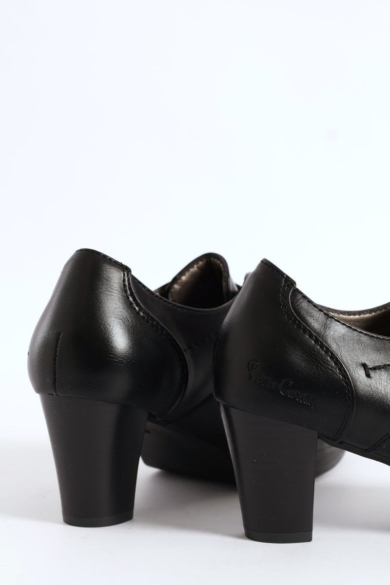 Lace Up Heel - Black