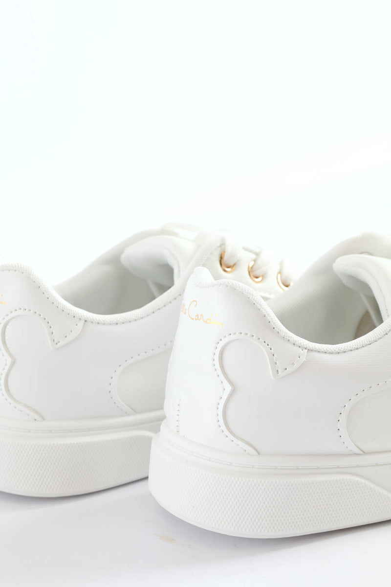 Gold Detail Sneaker - White