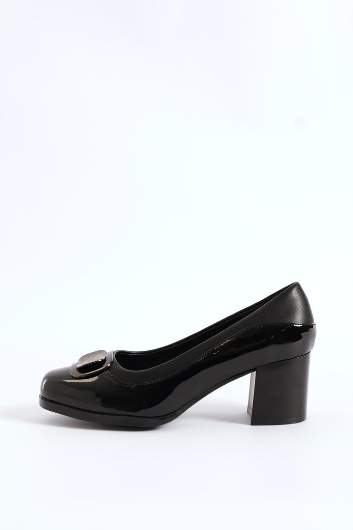 Patent Logo Heel - Black