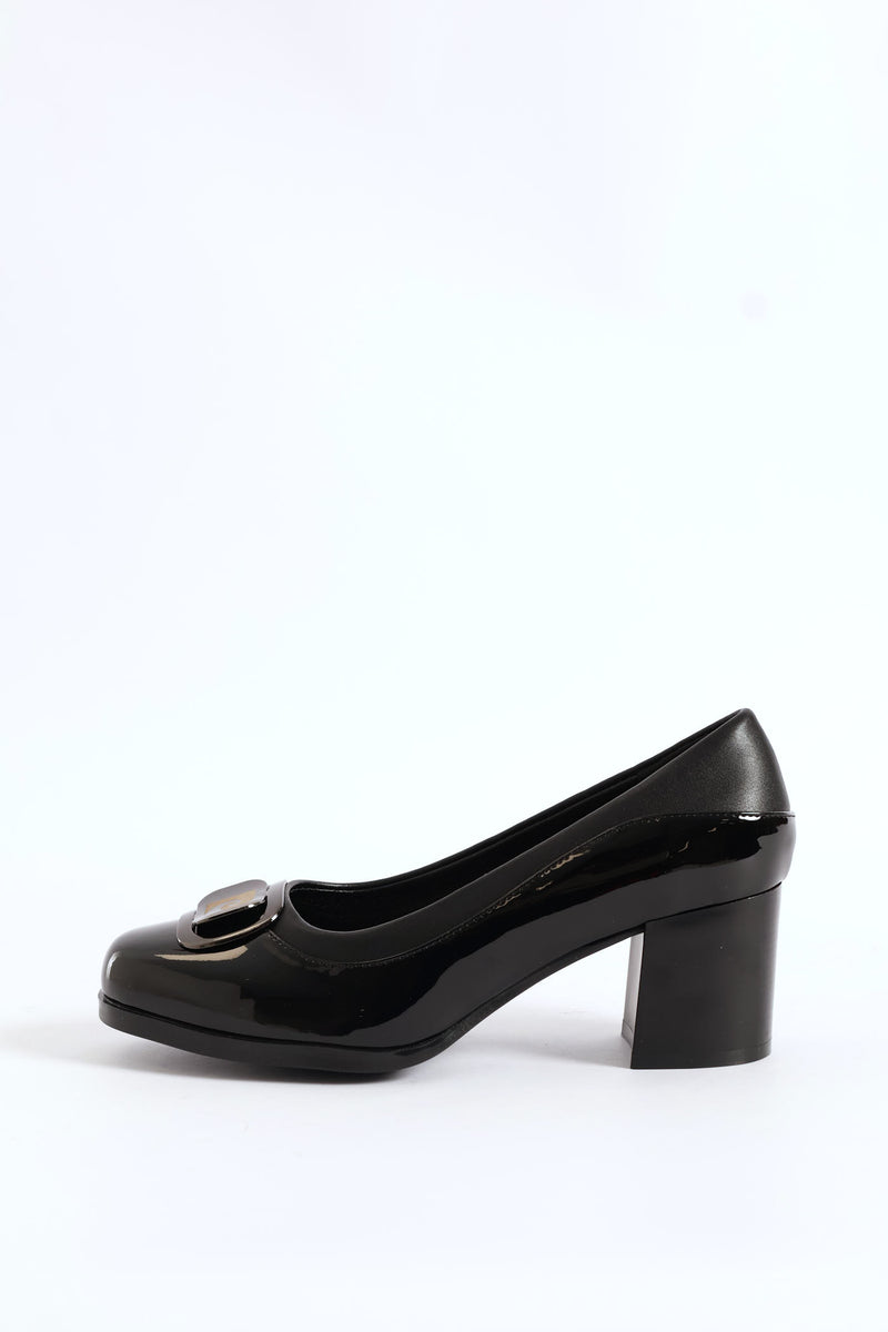 Patent Logo Heel - Black