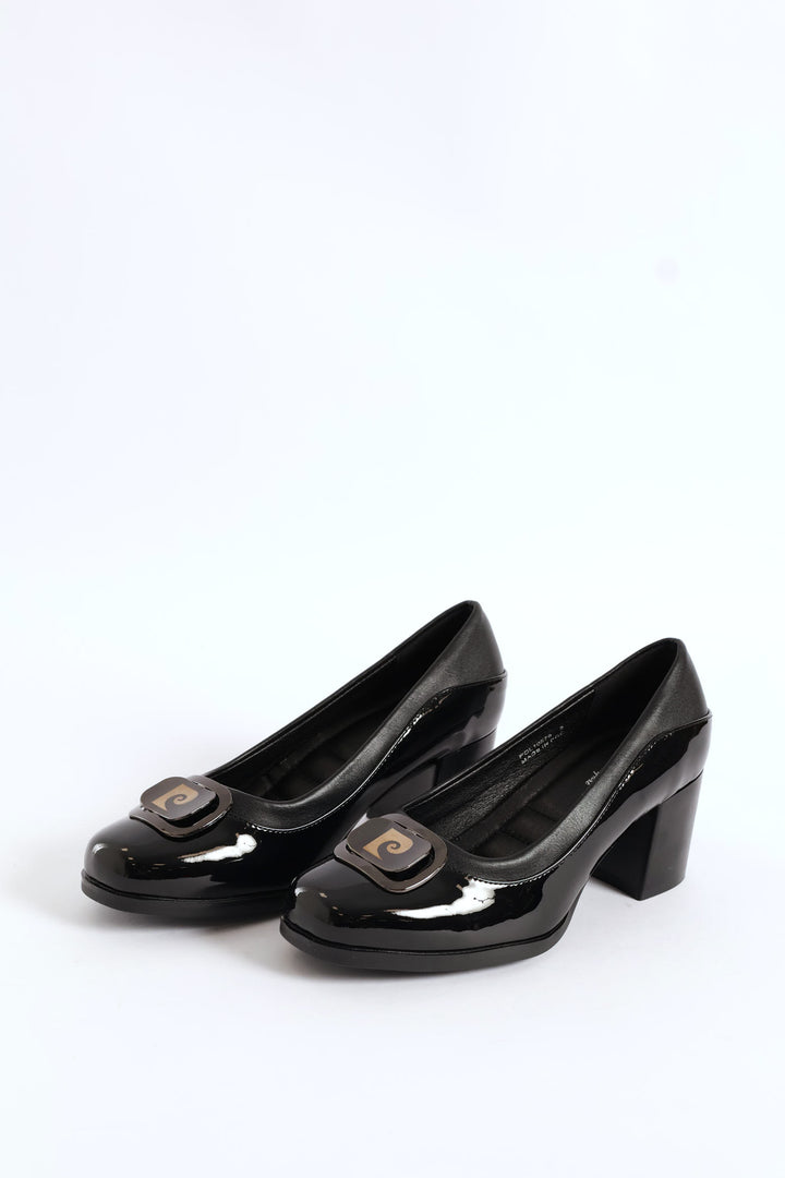 Patent Logo Heel - Black