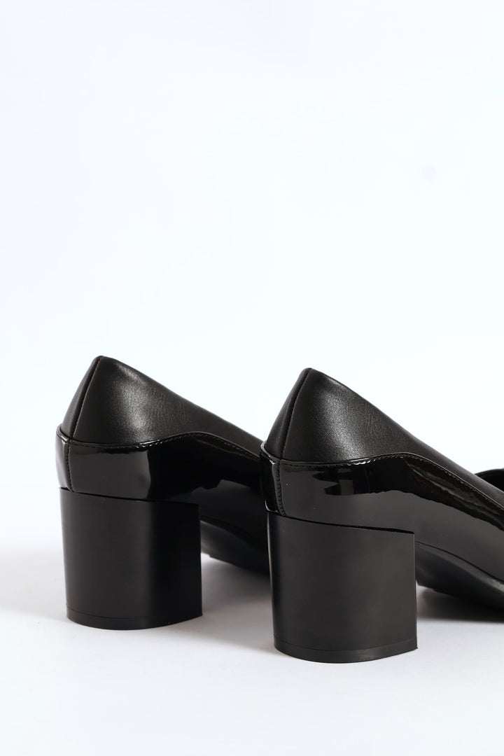Patent Logo Heel - Black