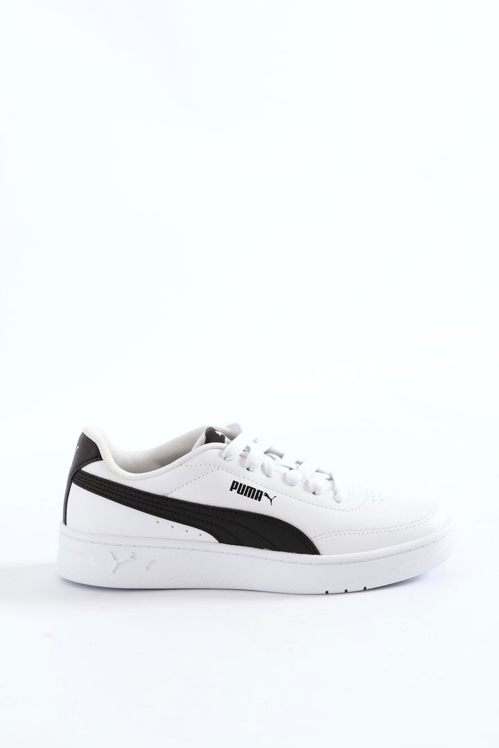 Boys Court Classic Clean Jr Sneaker - White/Black