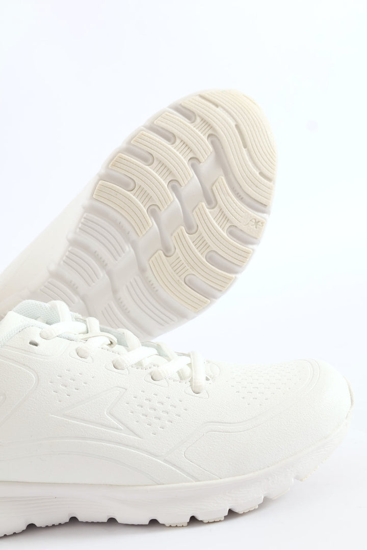 Kids Back To Shool Lace Up Trainer - White