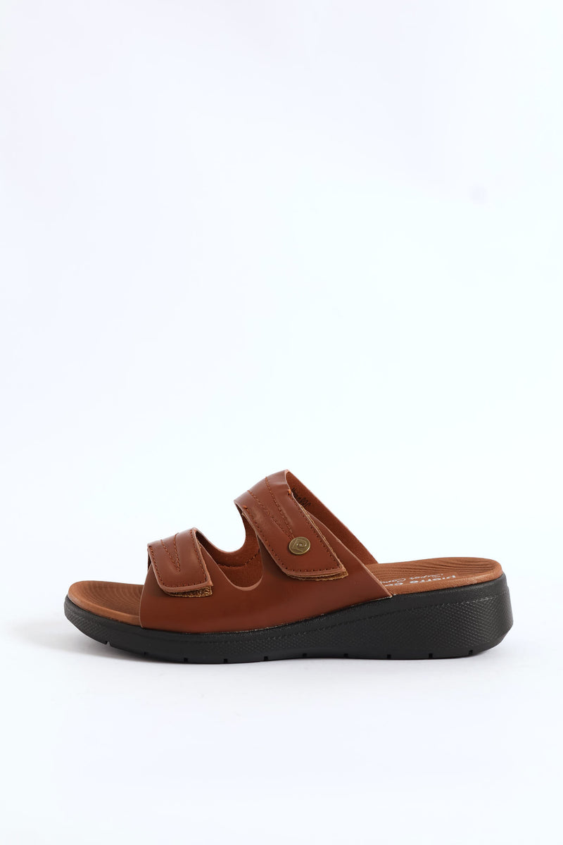 Double Strap Sandal - Brown